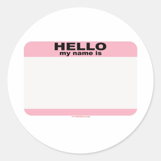 Sticker Rond Bonjour mon nom est BLANK PINK copie (Devant)