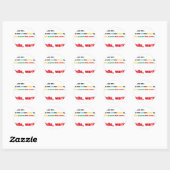 Sticker Rond Bonjour, Monde ! (Feuille)