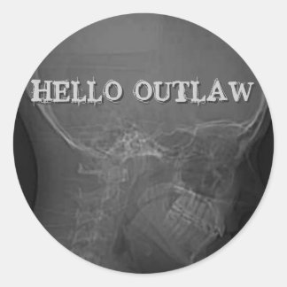 Sticker Rond Bonjour Outlaw