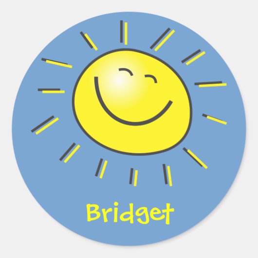 Sticker Rond Bonjour soleil (Devant)