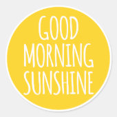 Sticker Rond Bonjour soleil (Devant)