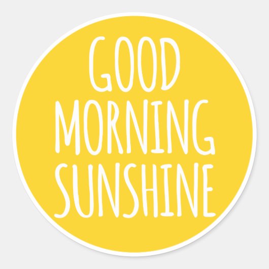 Sticker Rond Bonjour soleil (Devant)