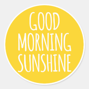Sticker Rond Bonjour soleil