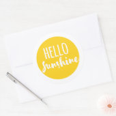 Sticker Rond Bonjour Sunshine (Enveloppe)