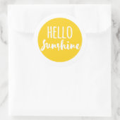 Sticker Rond Bonjour Sunshine (Sac)