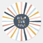 Sticker Rond Bonjour Sunshine (Devant)