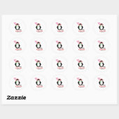 Sticker Rond Bonjour Valentine (Feuille)