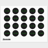 Sticker Rond Bonjour World Computer Programming (Feuille)