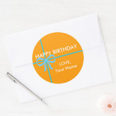 Sticker Rond BONJOURS D'ANNIVERSAIRE - Customisé (Enveloppe)