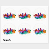 Sticker Rond Bonn Skyline (Feuille)