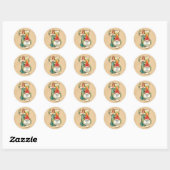 Sticker Rond Bonne année (Feuille)
