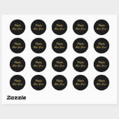 Sticker Rond Bonne année - (Feuille)