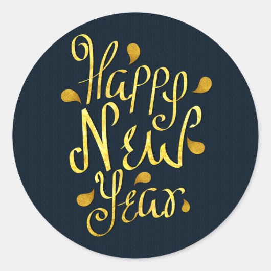 Sticker Rond Bonne année (Devant)