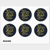 Sticker Rond Bonne année (Feuille)
