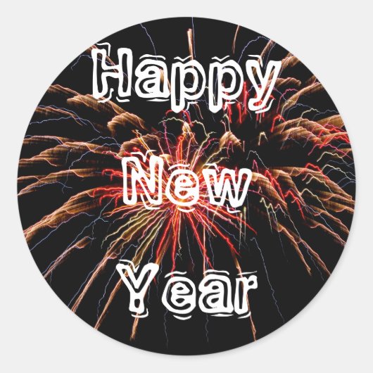 Sticker Rond Bonne année 2 (Devant)