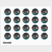 Sticker Rond Bonne année 2024 (Feuille)