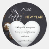 Sticker Rond Bonne année 2026 (Devant)