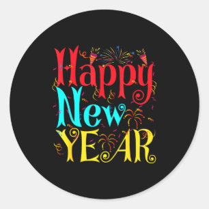 Sticker Rond Bonne année 2026 et joyeux Noël nouvelle année E