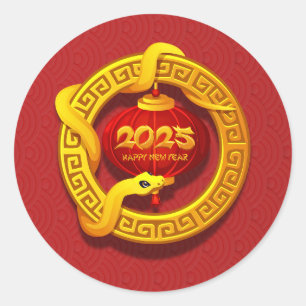 Sticker Rond Bonne année chinoise 2025