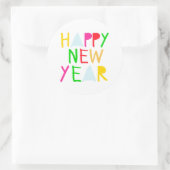 Sticker Rond Bonne année colorée (Sac)