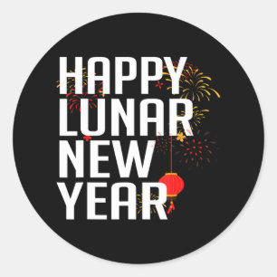 Sticker Rond Bonne année lunaire