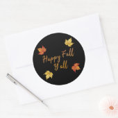 Sticker Rond Bonne automne Y'all automne Feuille d'érable (Enveloppe)