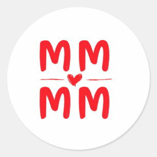 Sticker Rond Bonne carte postale de la fête des mères