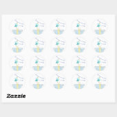Sticker Rond Bonne Chanson d'anniversaire (Simple Little Bird 2 (Feuille)