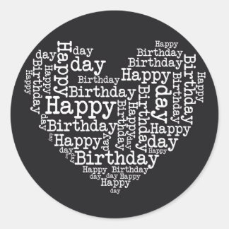 Sticker Rond Bonne conception d'anniversaire