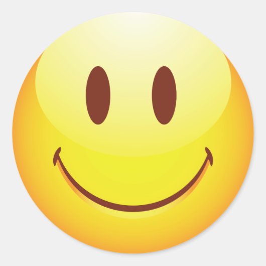 Sticker Rond Bonne émoticône (Devant)
