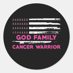 Sticker Rond bonne famille conscience du cancer du sein