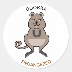 Sticker Rond Bonne faune australienne - QUOKKA