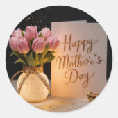 Sticker Rond Bonne fête des mères (Devant)