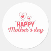 Sticker Rond Bonne fête des mères (Devant)