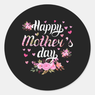 Sticker Rond Bonne fête des mères maman femmes mignonne grand-m