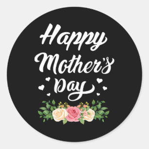 Sticker Rond Bonne fête des mères pour les femmes maman grand-m