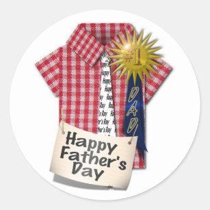 Sticker Rond Bonne Fête des pères à mon papa #1