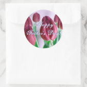 Sticker Rond Bonne Fête des pères Rosey Tulips (Sac)