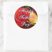 Sticker Rond Bonne Fête des pères Rouge Rose Jaune (Sac)