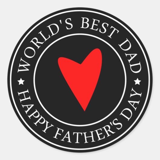 Sticker Rond Bonne Fête des pères - Sceau (Devant)