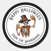 Sticker Rond Bonne fête d'Halloween (Devant)