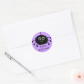 Sticker Rond Bonne Halloween Fuzzy Toon Spider (Enveloppe)