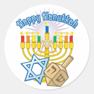 Sticker Rond Bonne Hanoukka