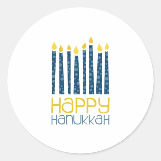 Sticker Rond Bonne Hanoukka (Devant)