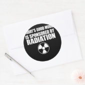 Sticker Rond Bonne humeur d'aujourd'hui, soutenue par la radiat (Enveloppe)