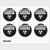Sticker Rond Bonne humeur d'aujourd'hui, soutenue par la radiat (Feuille)