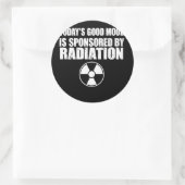 Sticker Rond Bonne humeur d'aujourd'hui, soutenue par la radiat (Sac)
