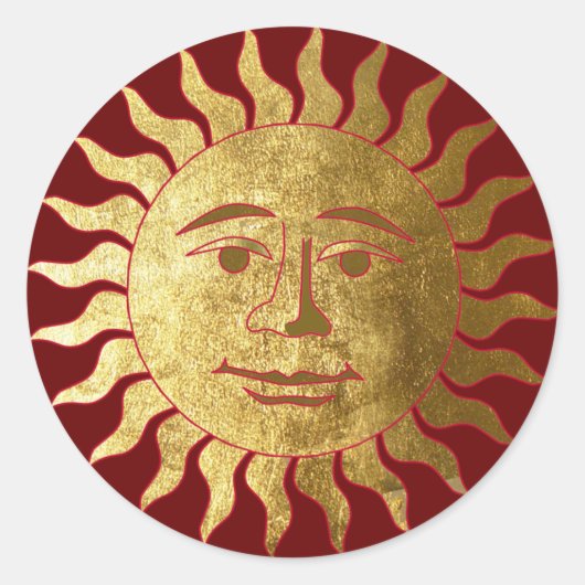 Sticker Rond Bonne humeur soleil (Devant)