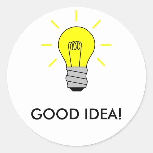 STICKER ROND BONNE IDÉE ! (Devant)