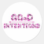 Sticker Rond Bonne intention (Devant)